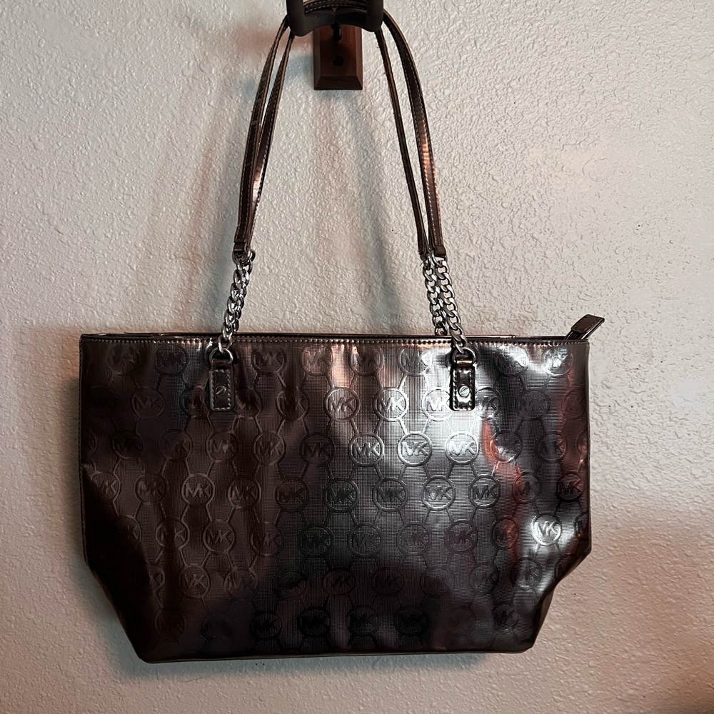 Michael Kors Metallic Silver Tote Bag